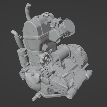 HONDA CRF450R 2021 ENGINE 3D MODEL (.OBJ AND .BLEND)