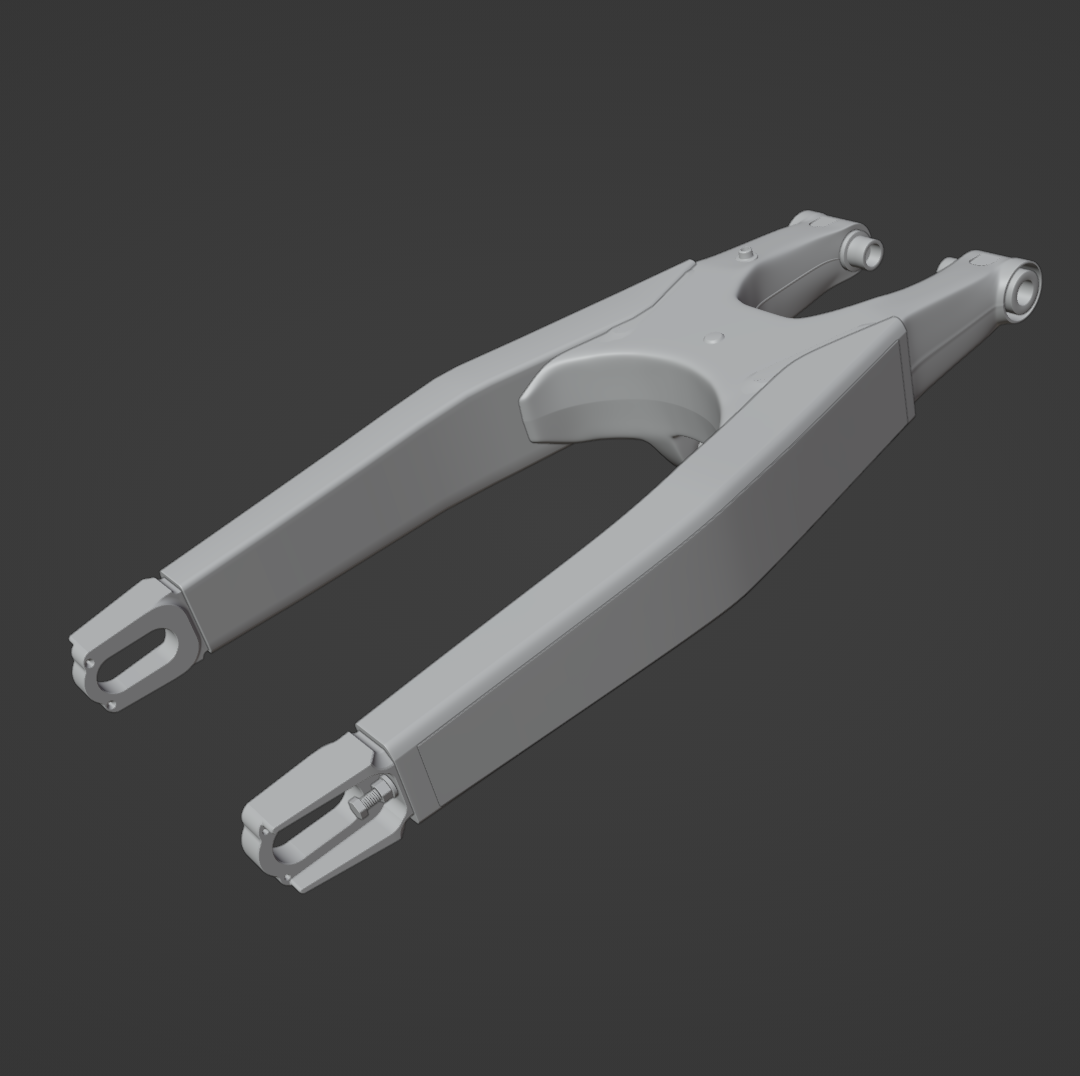 HONDA CRF450R 2021 SWINGARM ASSEMBLY 3D MODEL (.OBJ AND .BLEND)