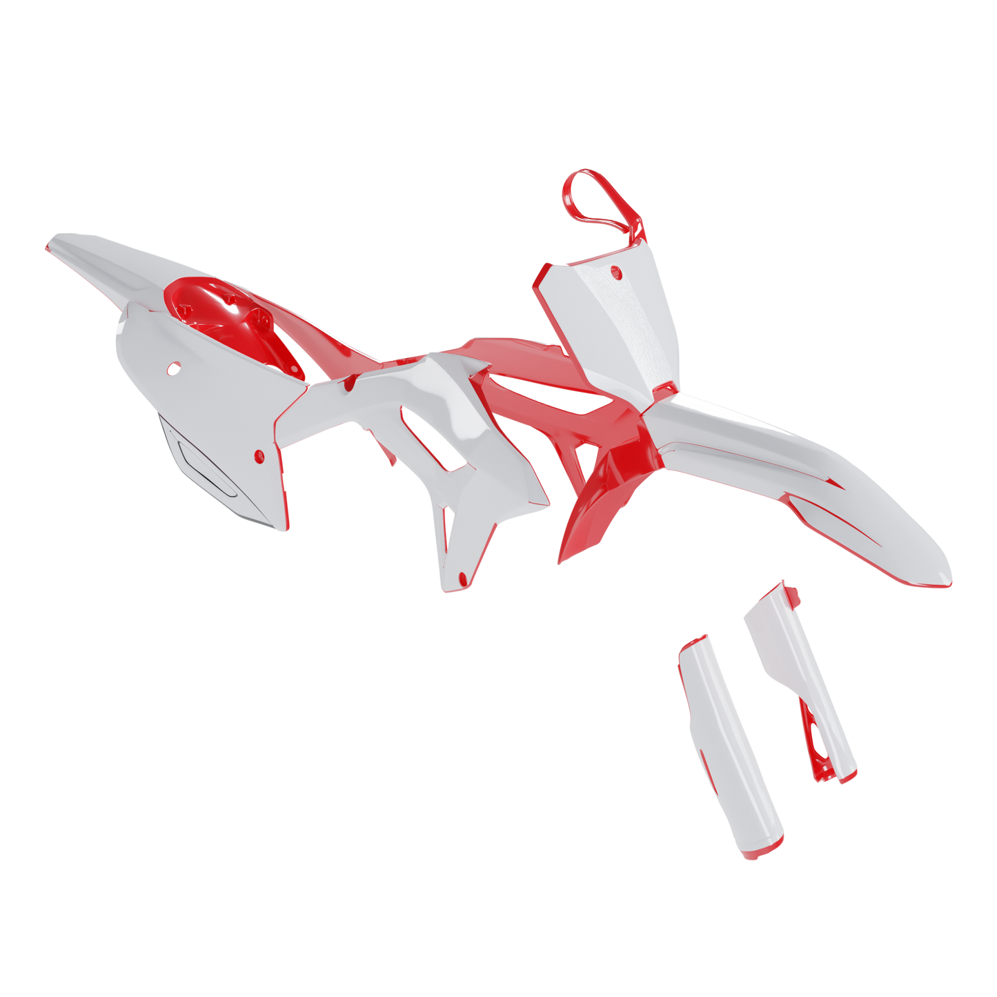 HONDA CRF450R 2021, 2022, 2023 PLASTICS & TEMPLATES 3D MODEL (.OBJ AND .BLEND)