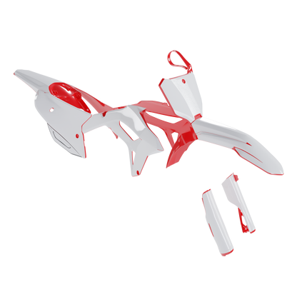 HONDA CRF450R 2021, 2022, 2023 PLASTICS & TEMPLATES 3D MODEL (.OBJ AND .BLEND)