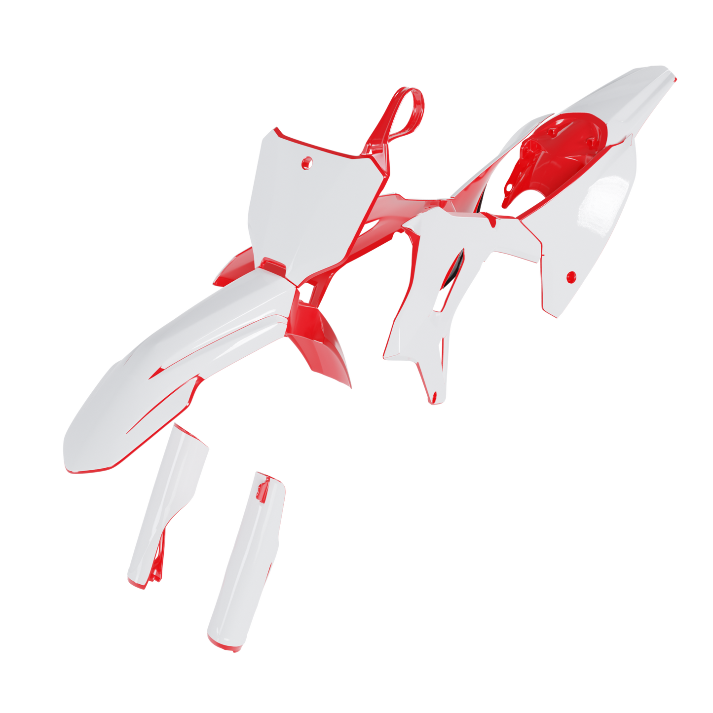 HONDA CRF450R 2021, 2022, 2023 PLASTICS & TEMPLATES 3D MODEL (.OBJ AND .BLEND)