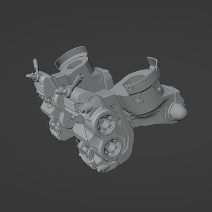 COBRA TWIN CALIPER BRAKE SETUP 3D MODEL (.OBJ AND .BLEND)