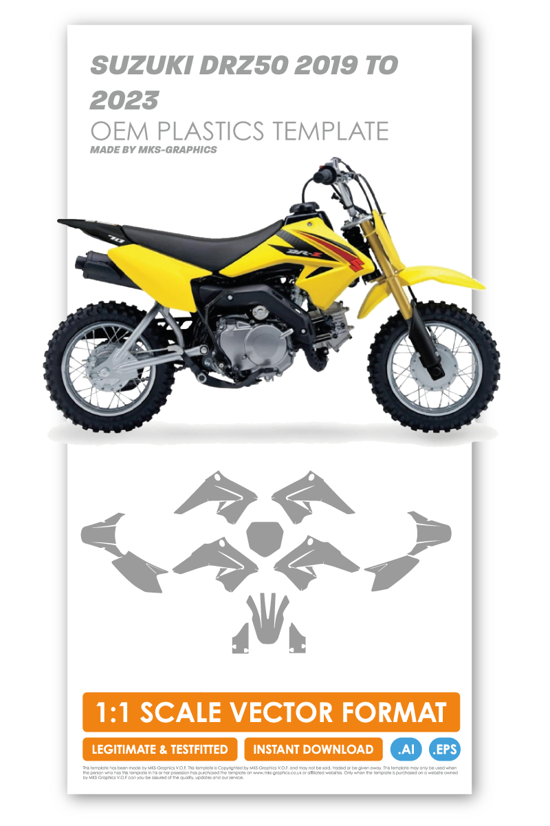 SUZUKI DRZ50 2019 to 2023 template