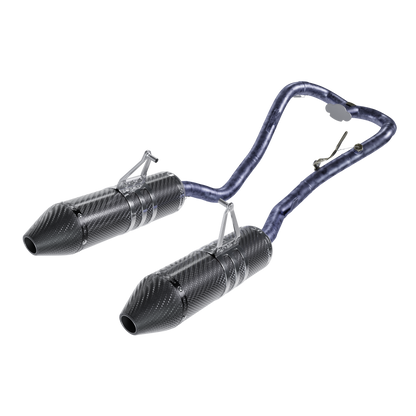 DVR TWIN-EXHAUST SETUP FOR DIRTBIKES 3D MODEL (.OBJ AND .BLEND)