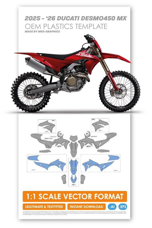 2025 / 2026 DUCATI DESMO450 MX TEMPLATE