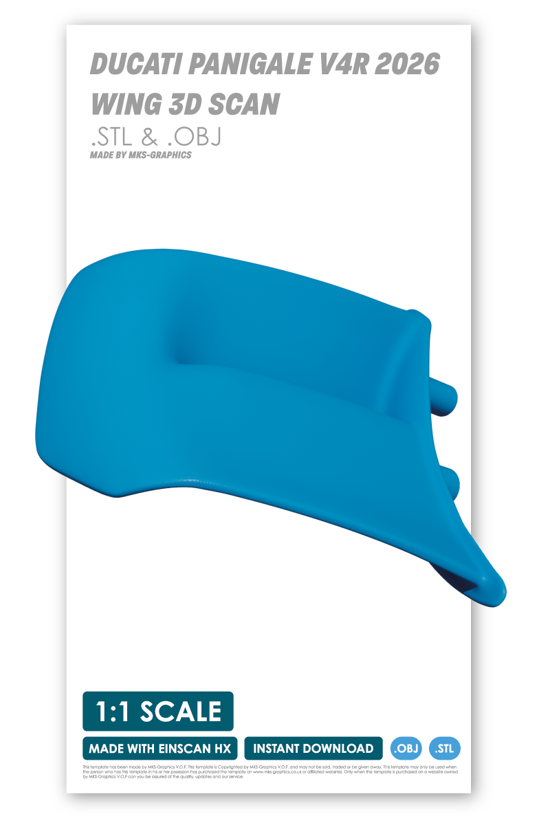 DUCATI PANIGALE V4 (S) 2025 WING 3D SCAN (RIGHT) (.OBJ & .STL)