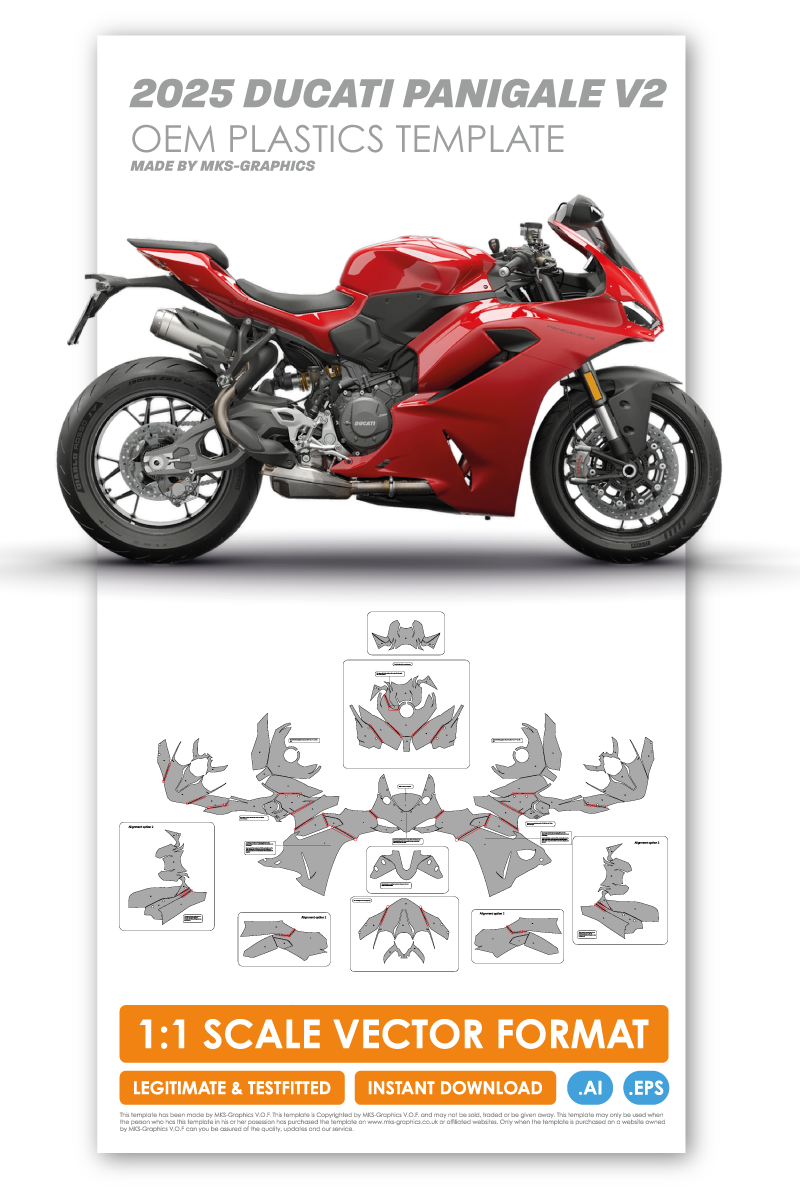2025 DUCATI PANIGALE V2 OEM / PERFORMANCE FAIRINGS TEMPLATE