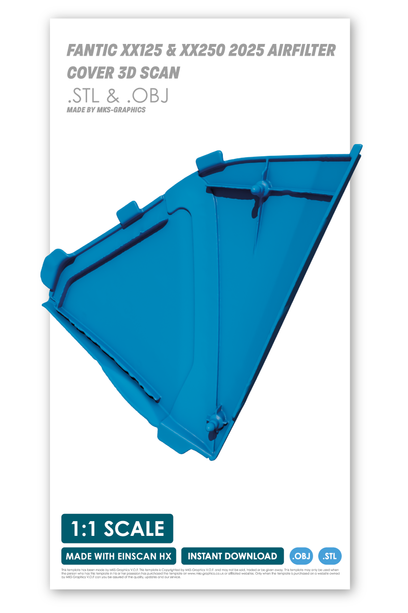 FANTIC XX125 & XX250 AIRFILTER COVER (2025) (.OBJ & .STL)