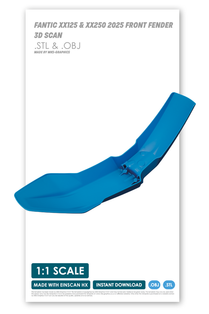 FANTIC XX125 & XX250 FRONT FENDER (2025) (.OBJ & .STL)