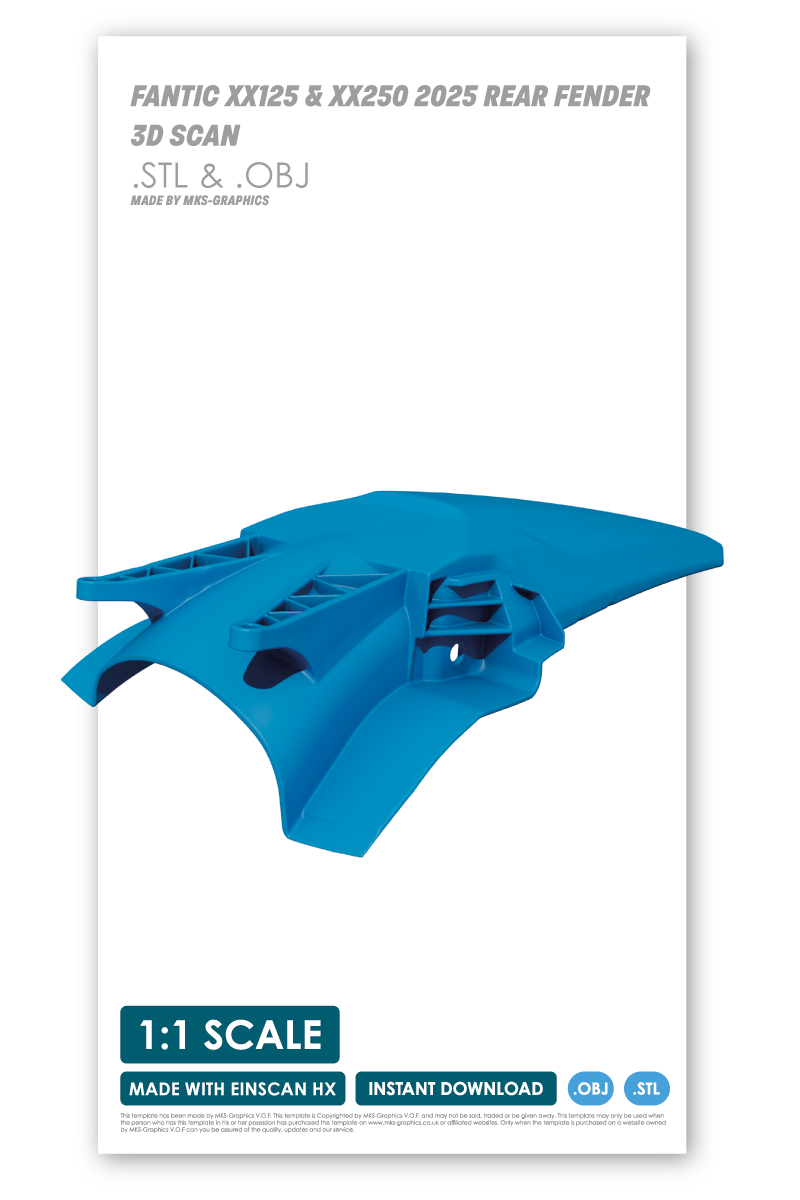 FANTIC XX125 & XX250 REAR FENDER (2025) (.OBJ & .STL)
