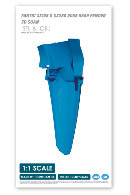 FANTIC XX125 & XX250 REAR FENDER (2025) (.OBJ & .STL)