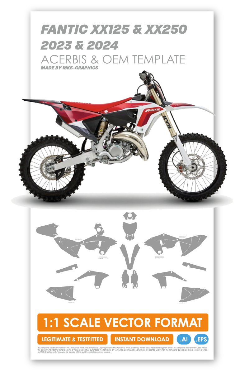 FANTIC 125XX & 250XX 2023 & 2024 TEMPLATE