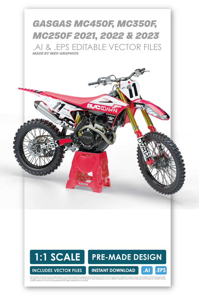 GASGAS - AWAKENING - PRE-MADE DESIGN (GASGAS MC450F, MC350F,  MC250F 2021, 2022 & 2023)