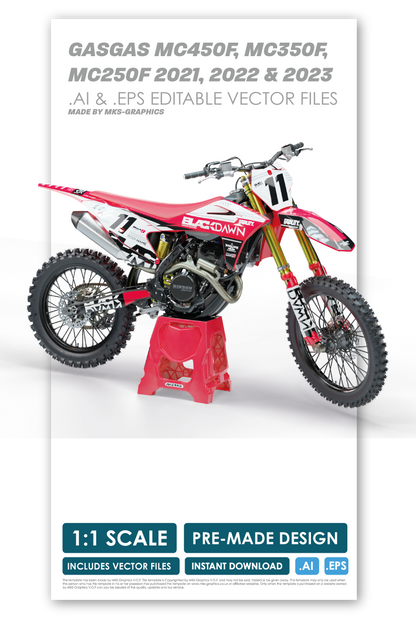 GASGAS - AWAKENING - PRE-MADE DESIGN (GASGAS MC450F, MC350F,  MC250F 2021, 2022 & 2023)