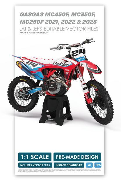 GASGAS - SOLITUDE - PRE-MADE DESIGN (GASGAS MC450F, MC350F,  MC250F 2021, 2022 & 2023)