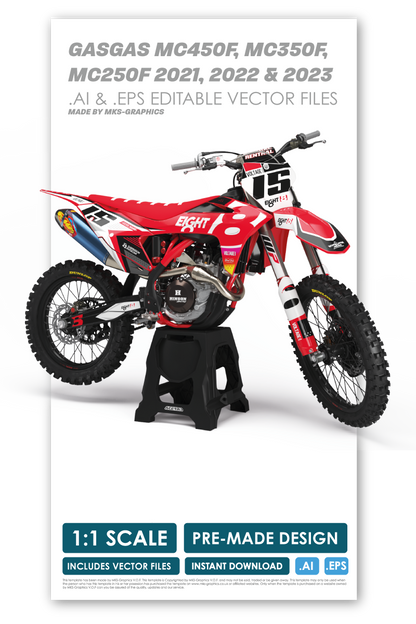 GASGAS - QUAKER - PRE-MADE DESIGN (GASGAS MC450F, MC350F,  MC250F 2021, 2022 & 2023)