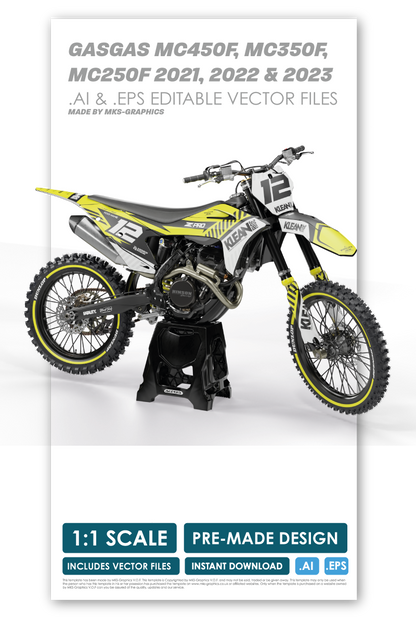 GASGAS - KLEAN - PRE-MADE DESIGN (GASGAS MC450F, MC350F,  MC250F 2021, 2022 & 2023)