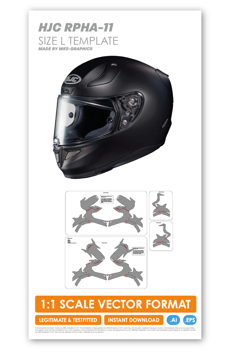 HJC RPHA-11 SIZE L TEMPLATE – MKS-Graphics