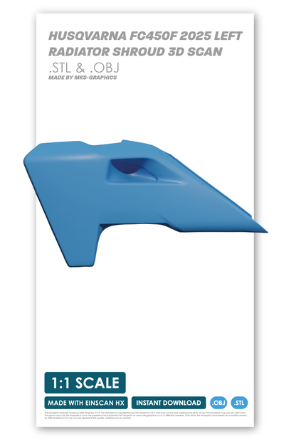 HUSQVARNA FC450 2025 LEFT SHROUD 3D SCAN (.OBJ & .STL)