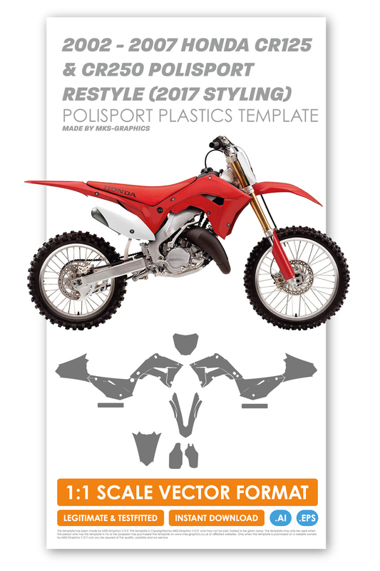HONDA CR125 & CR250 2002-2007 POLISPORT RESTYLE 2017 STYLING