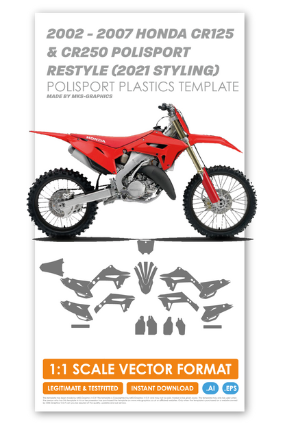 POLISPORT RESTYLE CRF125, 250 2002 TO 2007 (2021 STYLE)