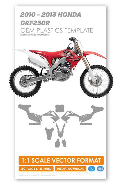 HONDA CRF450R 2005 & 2006 TEMPLATE (RTECH PLASTICS)