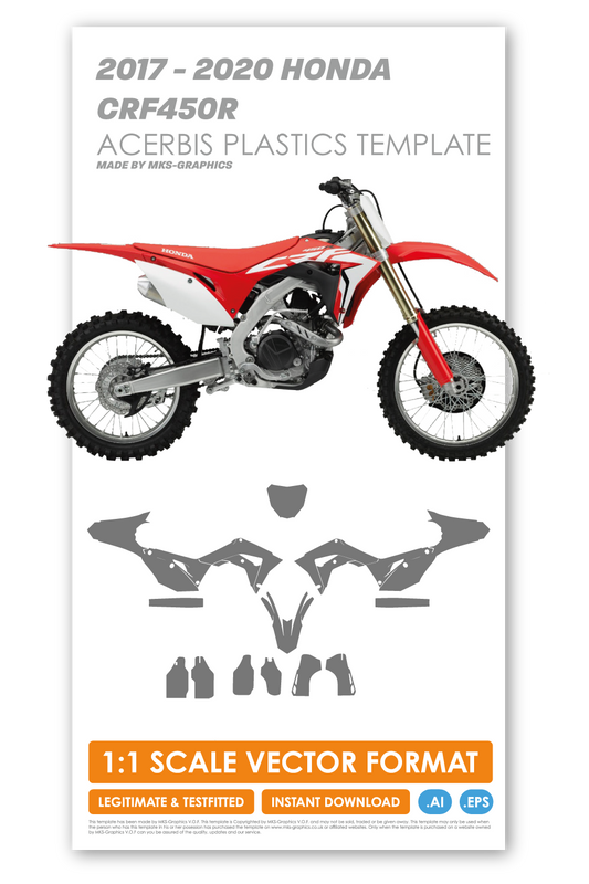 HONDA CRF450 2017 - 2018 - 2019 - 2020 TEMPLATE