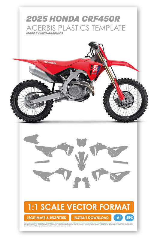 HONDA CRF450 2025 TEMPLATE (ACERBIS PLASTICS)