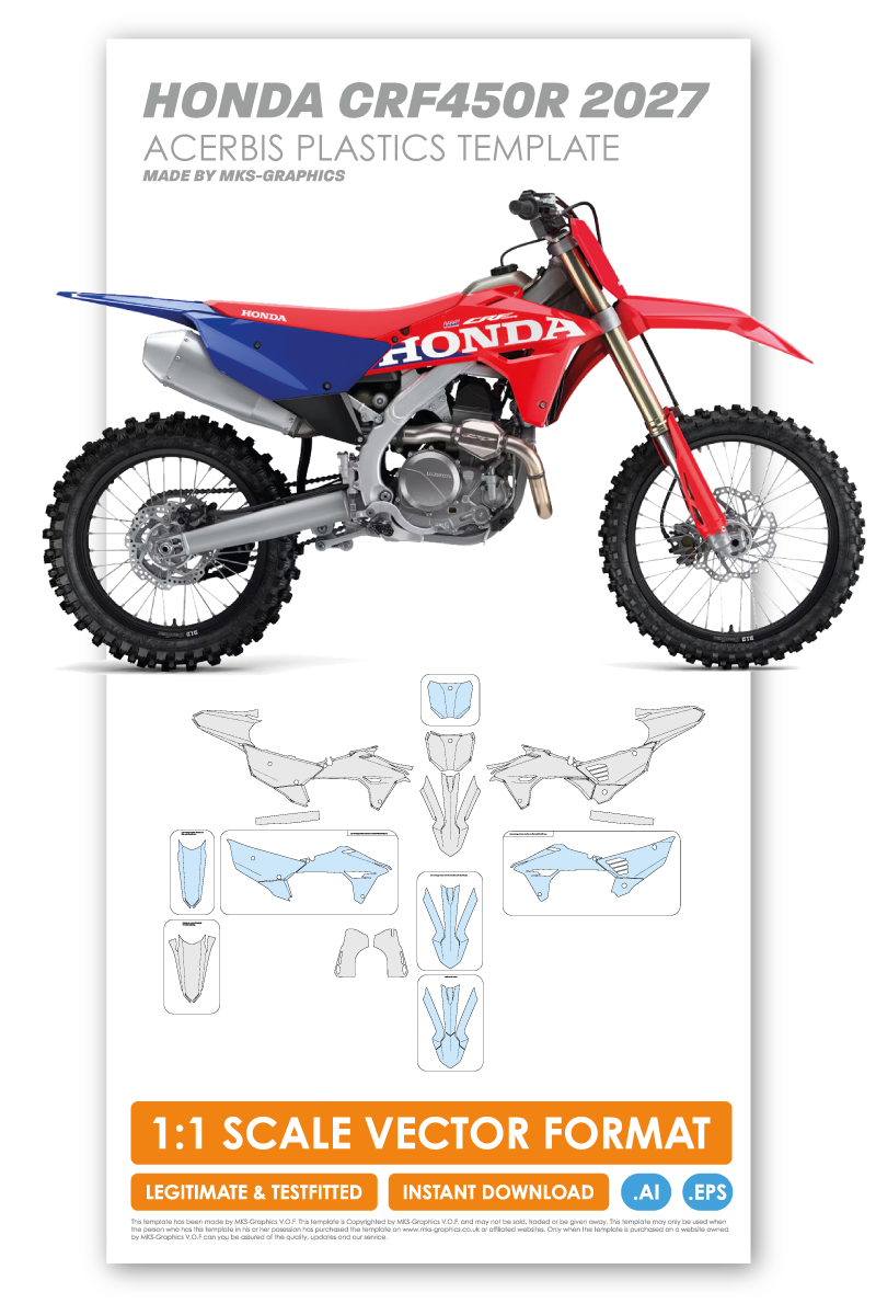 HONDA CRF450R 2027 TEMPLATE (ACERBIS PLASTICS)