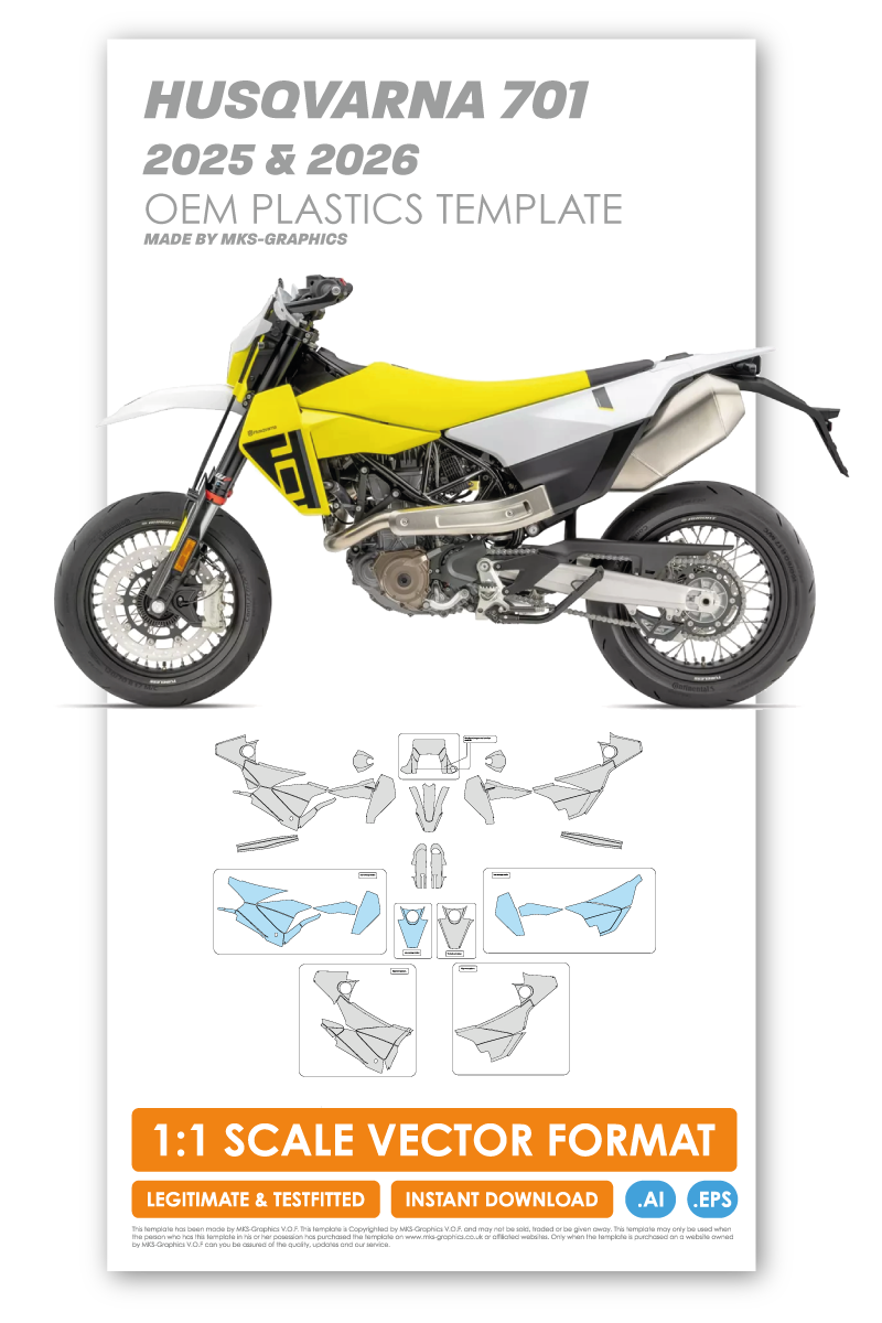 HUSQVARNA 701 2025 & 2026 OEM PLASTICS TEMPLATE