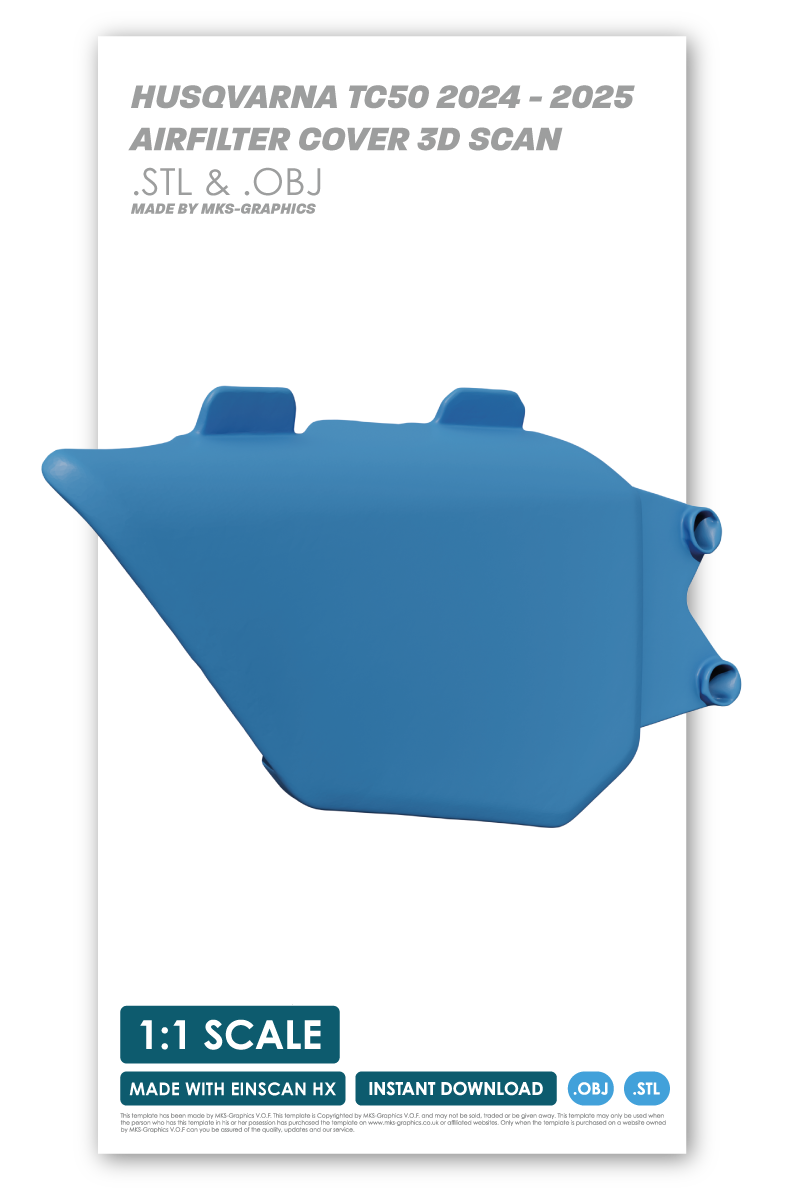 2024 TO 2025 HUSQVARNA TC50 AIRFILTER COVER 3D SCAN (.OBJ & .STL)