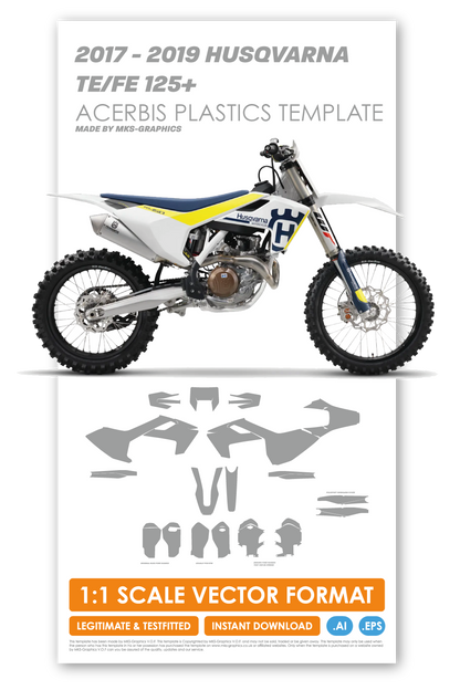 HUSQVARNA TE FE 125+ 2017 - 2018 - 2019 TEMPLATE