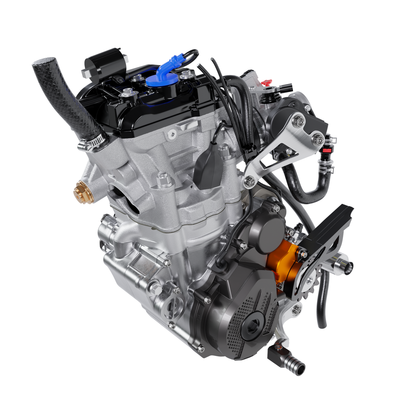 KTM SX250F 2017 ENGINE ASSEMBLY 3D MODEL (.OBJ AND .BLEND)