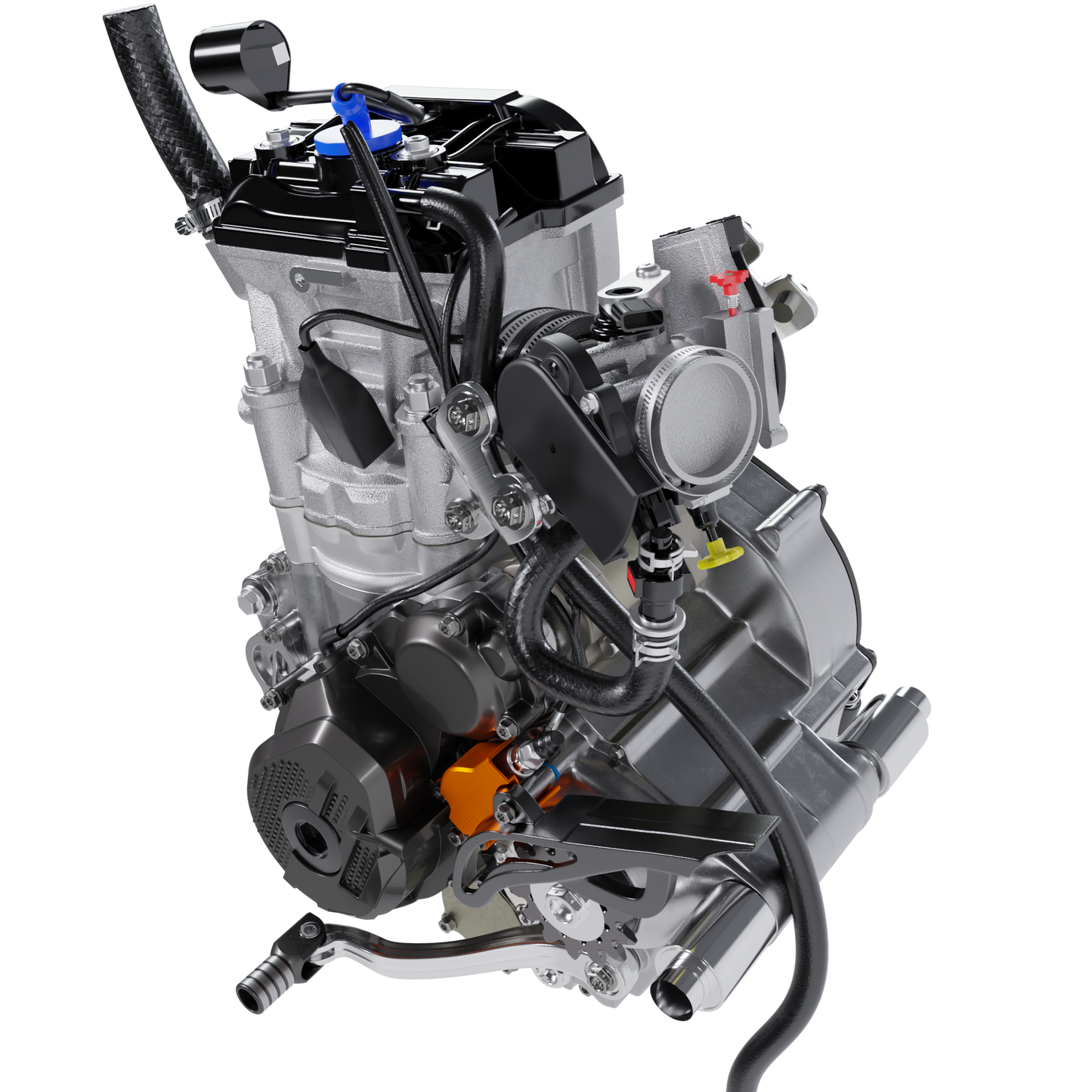 KTM SX250F 2017 ENGINE ASSEMBLY 3D MODEL (.OBJ AND .BLEND)