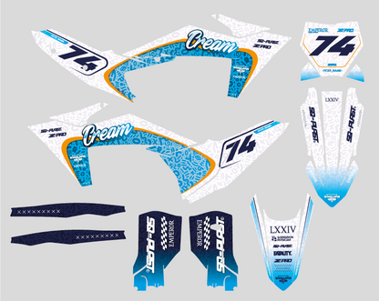 KTM - CREAM LIGHT BLUE - PRE-MADE DESIGN (KTM - SX - SXF 2023)