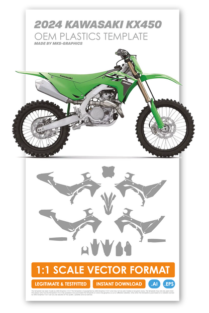 KAWASAKI KX450 2024 & 2025 TEMPLATE (OEM Plastics)