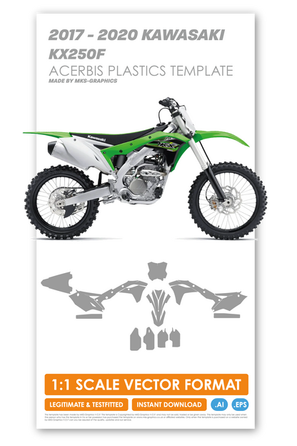 KAWASAKI KX250F 2017, 2018, 2019 & 2020 TEMPLATE