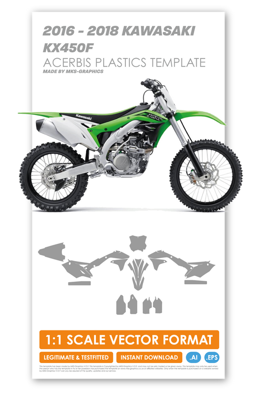 KAWASAKI KX450F 2016, 2017 & 2018 Template