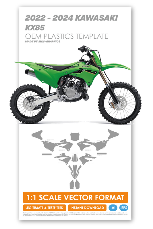 KAWASAKI KX85 2022, 2023 & 2024 TEMPLATE