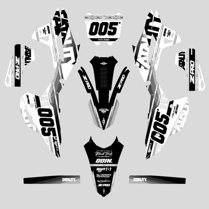 HONDA - NOIR - PRE-MADE DESIGN (HONDA CRF450R 2021 - 2022 - 2023 - 2024)