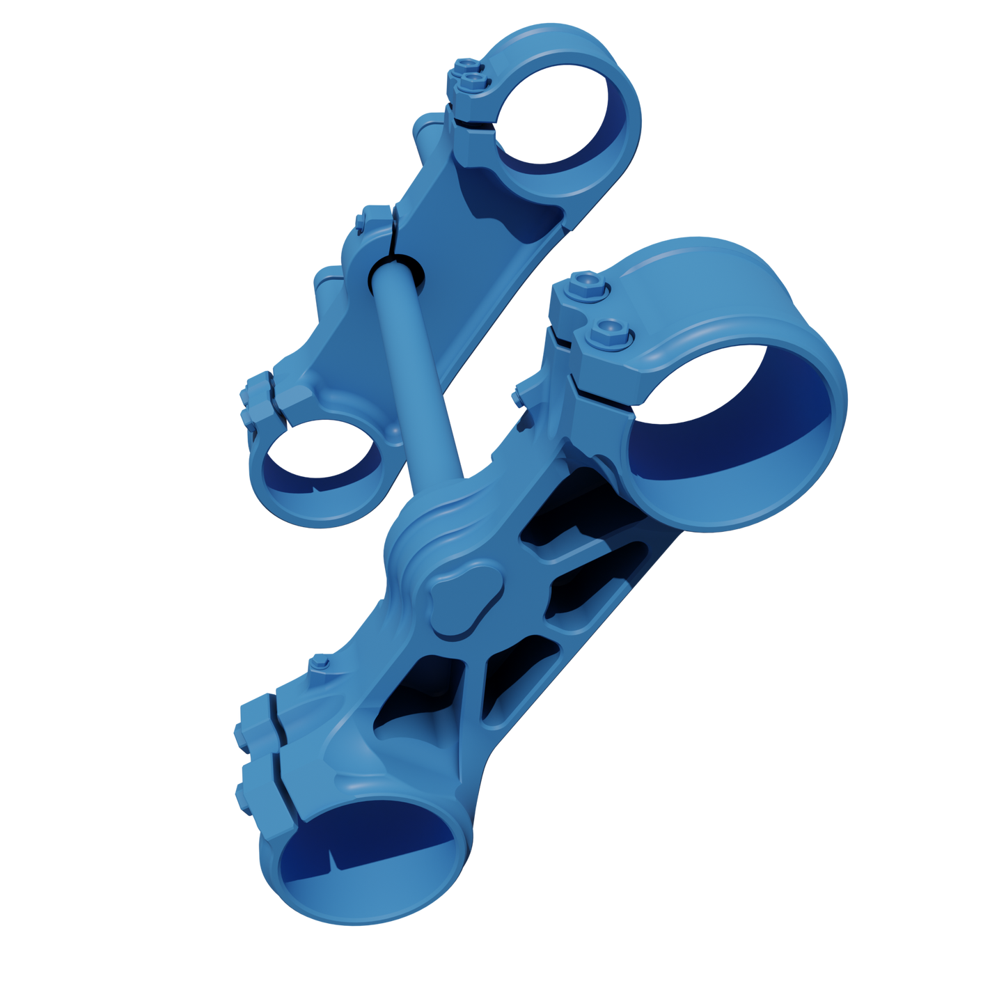 X-TRIG TRIPLE CLAMP ASSEMBLY 3D MODEL (.OBJ AND .BLEND)