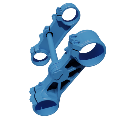 X-TRIG TRIPLE CLAMP ASSEMBLY 3D MODEL (.OBJ AND .BLEND)