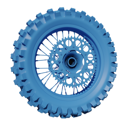 65CC REAR WHEEL ASSEMBLY 3D MODEL (.OBJ AND .BLEND)