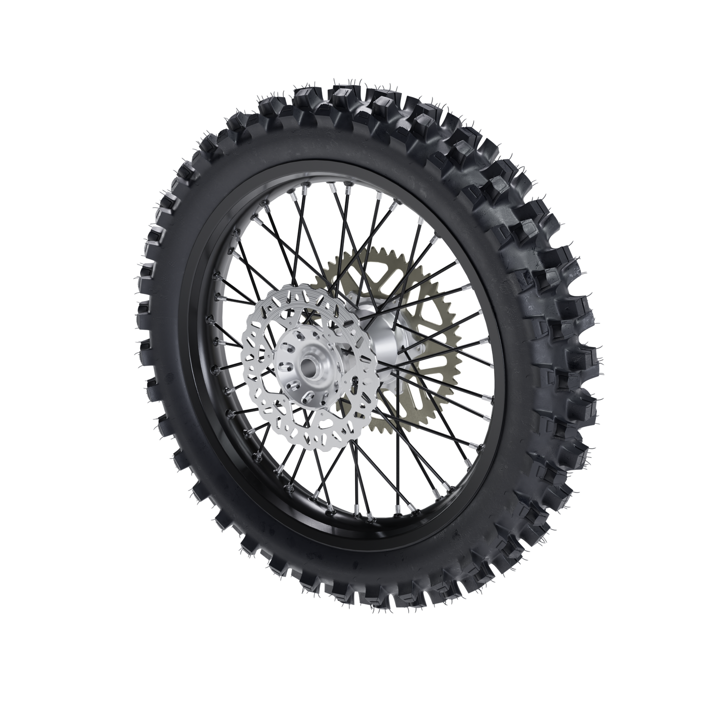 125CC + REAR WHEEL ASSEMBLY FOR DIRTBIKES 3D MODEL (.OBJ AND .BLEND)