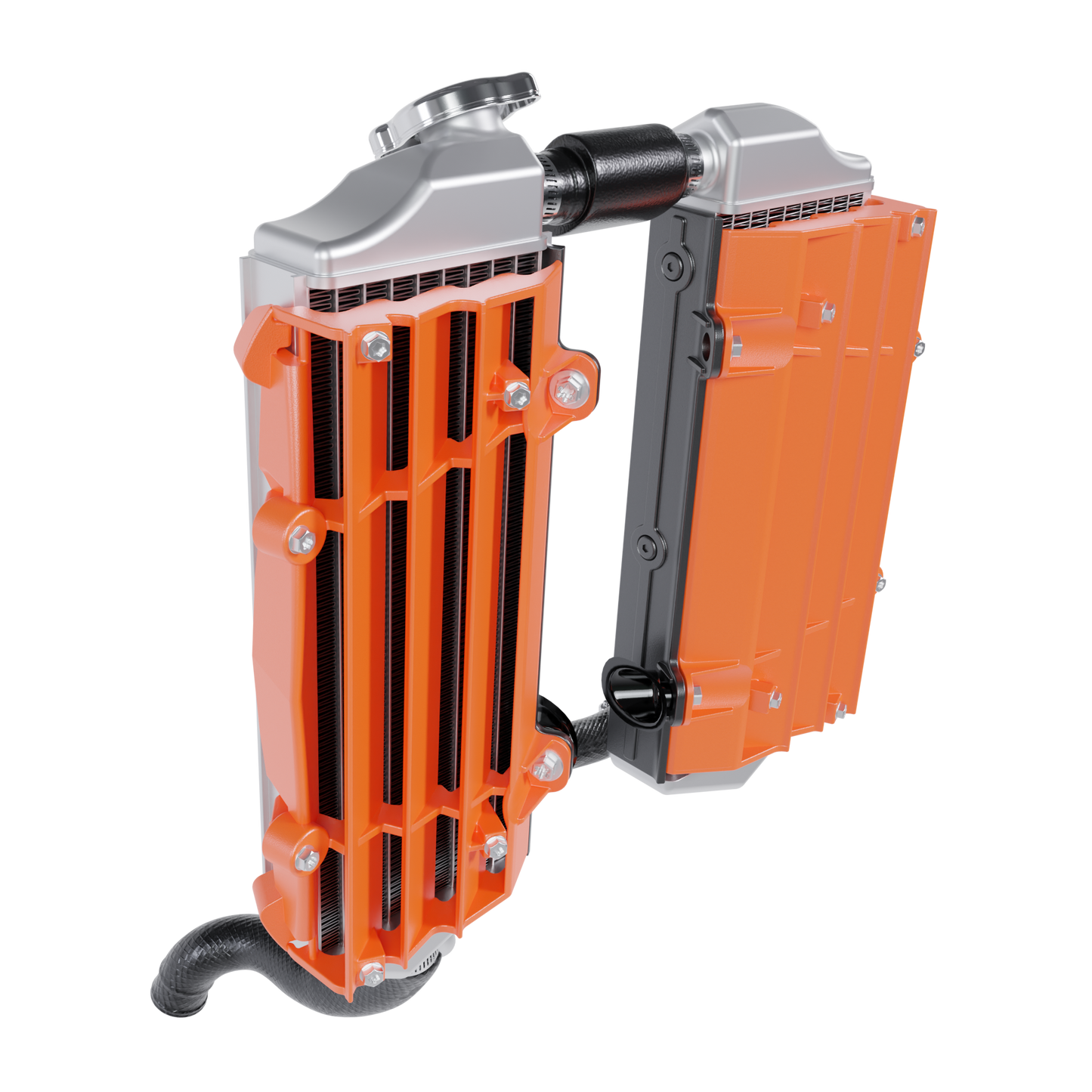 KTM SX250F 2017 RADIATOR AND LOUVERS ASSEMBLY 3D MODEL (.OBJ AND .BLEND)