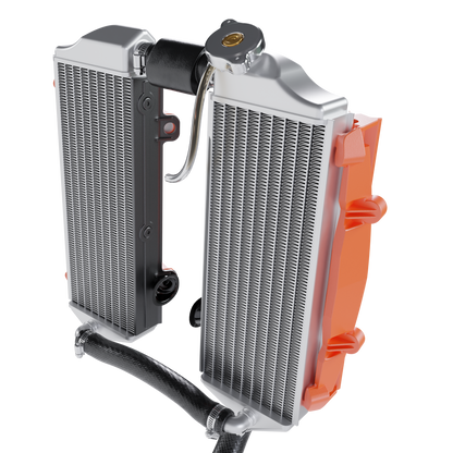 KTM SX250F 2017 RADIATOR AND LOUVERS ASSEMBLY 3D MODEL (.OBJ AND .BLEND)