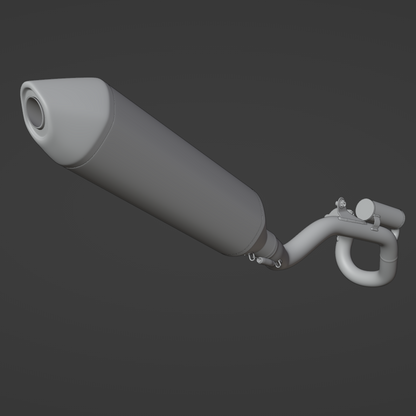 OEM KTM SXF EXHAUST 3D MODEL (.OBJ AND .BLEND)