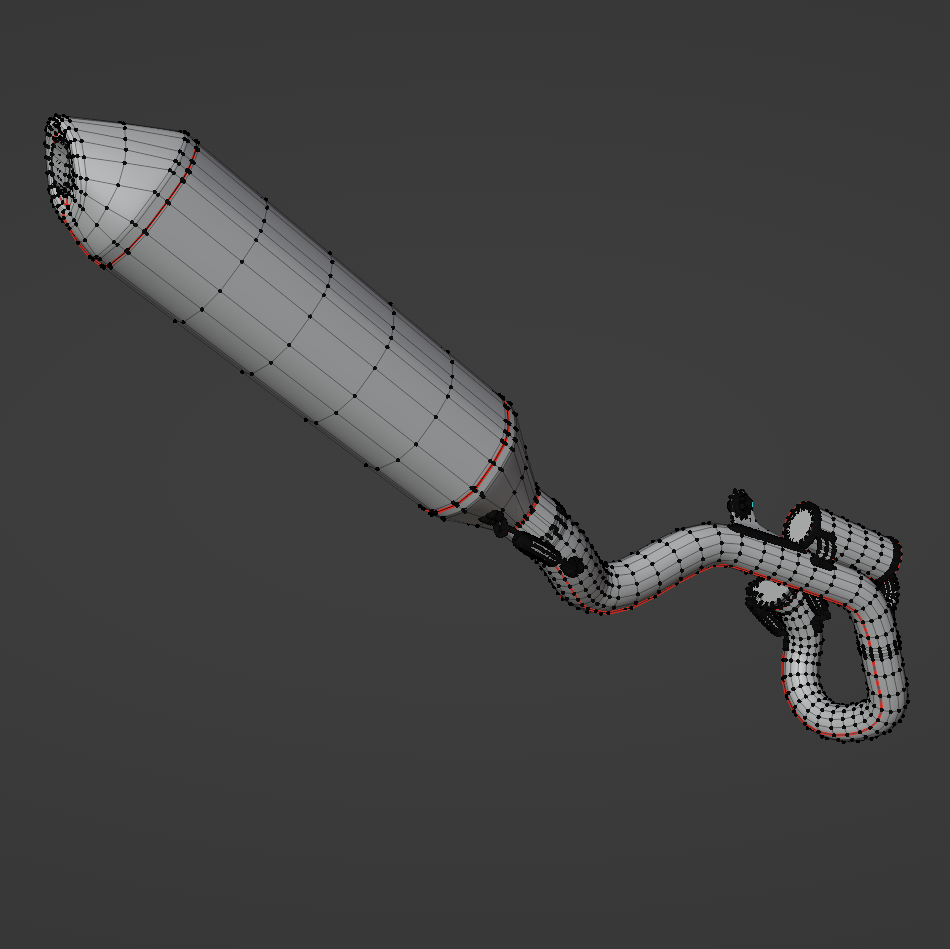 OEM KTM SXF EXHAUST 3D MODEL (.OBJ AND .BLEND)