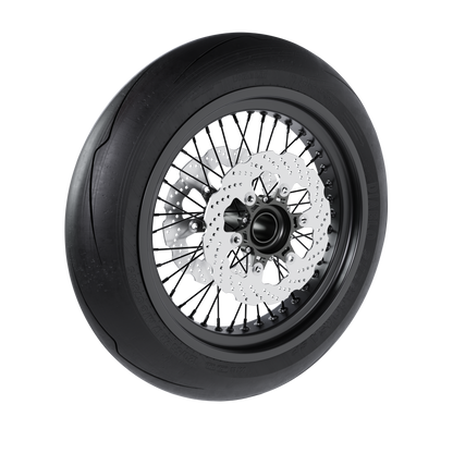 SUPERMOTO FRONT WHEEL ASSEMBLY 3D MODEL (.OBJ AND .BLEND)