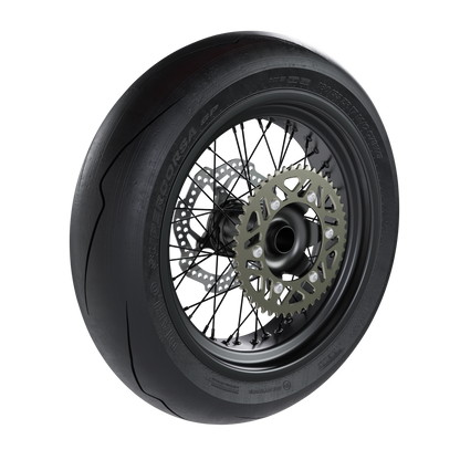 SUPERMOTO REAR WHEEL ASSEMBLY 3D MODEL (.OBJ AND .BLEND)